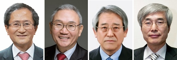 새로 위촉된 대한치의학회 고문들. 왼쪽부터 김진범, 박준봉, 이승일, 최순철 교수.