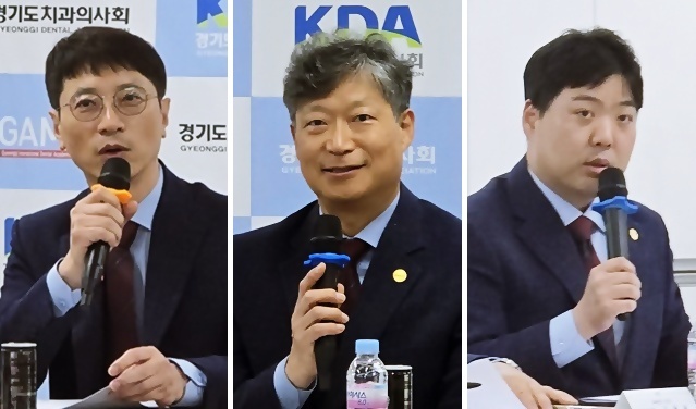 대회 준비상황을 설명하는 GAMEX 2025 조직위. 왼쪽부터 이선장 조직위원장, 전성원 대회장, 박인오 사무총장.